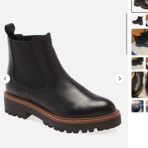 Caslon Black Ankle Boots with Brown Sole